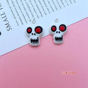 10pcs Halloween Ghost Charm Eye Pendant for DIY Jewelry Making