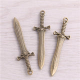 12PCS Weapon Charms Pendant Jewelry Metal Alloy Marking