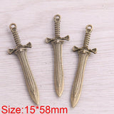 12PCS Weapon Charms Pendant Jewelry Metal Alloy Marking