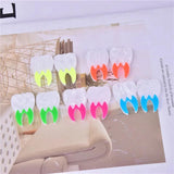 10pcs Fluorescent Teeth Arcylic Charms 40*27mm DIY Jewelry Making Bulk