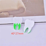 10pcs Fluorescent Teeth Arcylic Charms 40*27mm DIY Jewelry Making Bulk