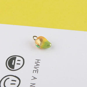 6pcs Mini 3D Fruit Dragon Banana Orange Drop Oil DIY Hand Rope Charms
