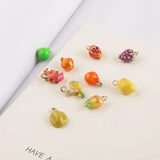 6pcs Mini 3D Fruit Dragon Banana Orange Drop Oil DIY Hand Rope Charms