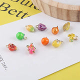 6pcs Mini 3D Fruit Dragon Banana Orange Drop Oil DIY Hand Rope Charms