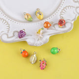 6pcs Mini 3D Fruit Dragon Banana Orange Drop Oil DIY Hand Rope Charms