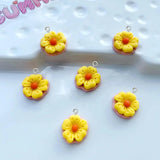 20Pcs Flower Pendant Charms for Jewelry Making Diy Accessories