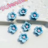 20Pcs Flower Pendant Charms for Jewelry Making Diy Accessories