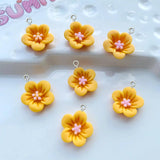 20Pcs Flower Pendant Charms for Jewelry Making Diy Accessories
