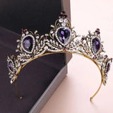 Purple Vintage Crown Bride Wedding Bridal Tiara Headband