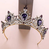 Purple Vintage Crown Bride Wedding Bridal Tiara Headband