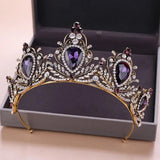 Purple Vintage Crown Bride Wedding Bridal Tiara Headband