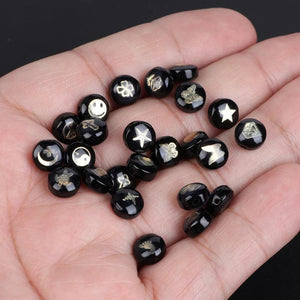 Shell Beads Star Crescent Charm Mother Of Pearl DIY Jewelry 7-8mm