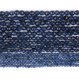 Natural Faceted Sapphires Round Spacer Beads For Jewelry Making - 2 3 4mm