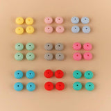 50Pcs Abacus Silicone Beads BPA-Free Jewelry Making Pacifier Chain Teeth Che