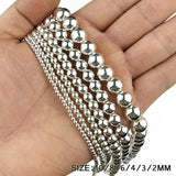 Round Hematite Beads 2/3/4/6/8/10mm Natural Stone Loose Beads