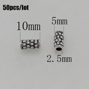 Antique Metal Tube Loose Beads Alloy Bracelets Bead Spacers DIY Jewelry
