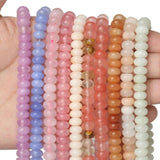 Natural Stone Angelite Jaspers Morganite Rondelle Beads
