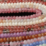 Natural Stone Angelite Jaspers Morganite Rondelle Beads