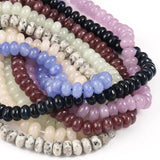 Natural Stone Angelite Jaspers Morganite Rondelle Beads