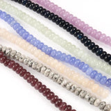 Natural Stone Angelite Jaspers Morganite Rondelle Beads