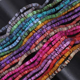 Colored Freshwater Shell Heishi Beads Roundelle Spacer for Jewelry Making