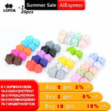 20PCS 14mm Hexagon Silicone Teething Beads Baby Teether BPA Beads