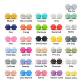 20PCS 14mm Hexagon Silicone Teething Beads Baby Teether BPA Beads