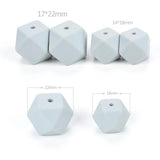 20PCS 14mm Hexagon Silicone Teething Beads Baby Teether BPA Beads