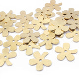 10Pcs Raw Brass Flower Charms for DIY Earrings Crafts