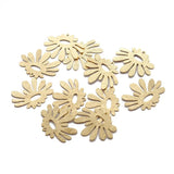 10Pcs Raw Brass Flower Charms for DIY Earrings Crafts