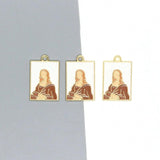 10pcs Renaissance Art Enamel Charms Abstract Painting Vintage Keychain