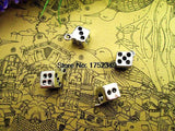 12pcs Tibetan Silver Dice Charms 13x6mm