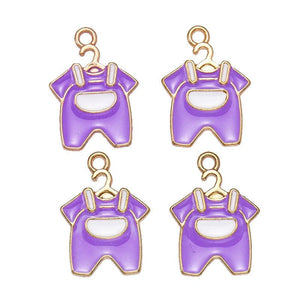 20Pcs 15*21mm Baby Clothes Enamel Pendant for Jewellery Making