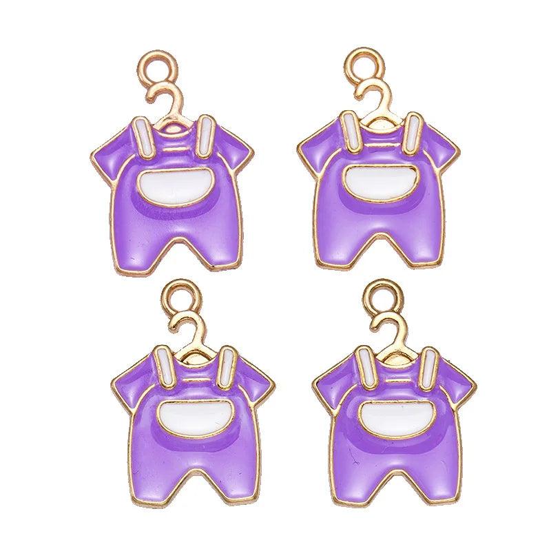 20Pcs 15*21mm Baby Clothes Enamel Pendant for Jewellery Making