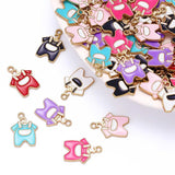 20Pcs 15*21mm Baby Clothes Enamel Pendant for Jewellery Making