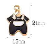 20Pcs 15*21mm Baby Clothes Enamel Pendant for Jewellery Making