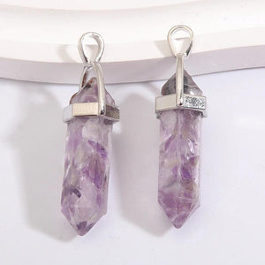 10pcs Colorful Stone Charms Crystal Pendants for DIY Jewelry Making