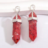 10pcs Colorful Stone Charms Crystal Pendants for DIY Jewelry Making