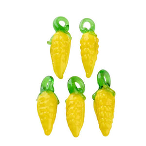 20pcs Lampwork Glass Charms Fruit Vegetable Pendants DIY Jewelry