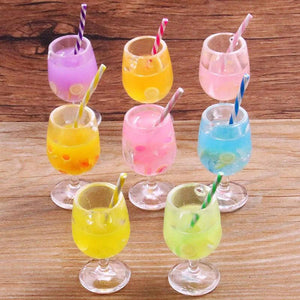 5Pcs Fruit Drink Resin Earring Charms DIY Jewelry Findings