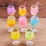 5Pcs Fruit Drink Resin Earring Charms DIY Jewelry Findings