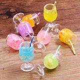 5Pcs Fruit Drink Resin Earring Charms DIY Jewelry Findings