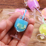 5Pcs Fruit Drink Resin Earring Charms DIY Jewelry Findings