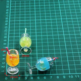 5Pcs Fruit Drink Resin Earring Charms DIY Jewelry Findings
