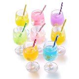 5Pcs Fruit Drink Resin Earring Charms DIY Jewelry Findings