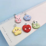 10pcs European Cat Vegetable Ice Cream Cloud Resin Charms for Jewelry Making