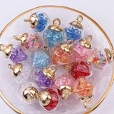 10pcs Broken Stone Glass Ball Charms Pendants for Jewelry Making