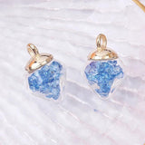 10pcs Broken Stone Glass Ball Charms Pendants for Jewelry Making