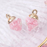 10pcs Broken Stone Glass Ball Charms Pendants for Jewelry Making