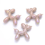 10Pcs Cartoon Balloon Dog Acrylic Pendant for DIY Jewelry Making